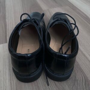 Black Leather Oxford Shoes